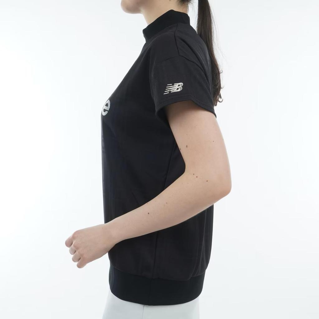 Tricou de golf cu mânecă scurtă și guler înalt Quick 1 [New Balance] pentru femei (Absorbant de umiditate, Uscător, Elastic) / 012-5166512 010_Negru [M]