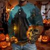 Men's Long Sleeve Shirt Loose Fit Casual Versatile Halloween Top