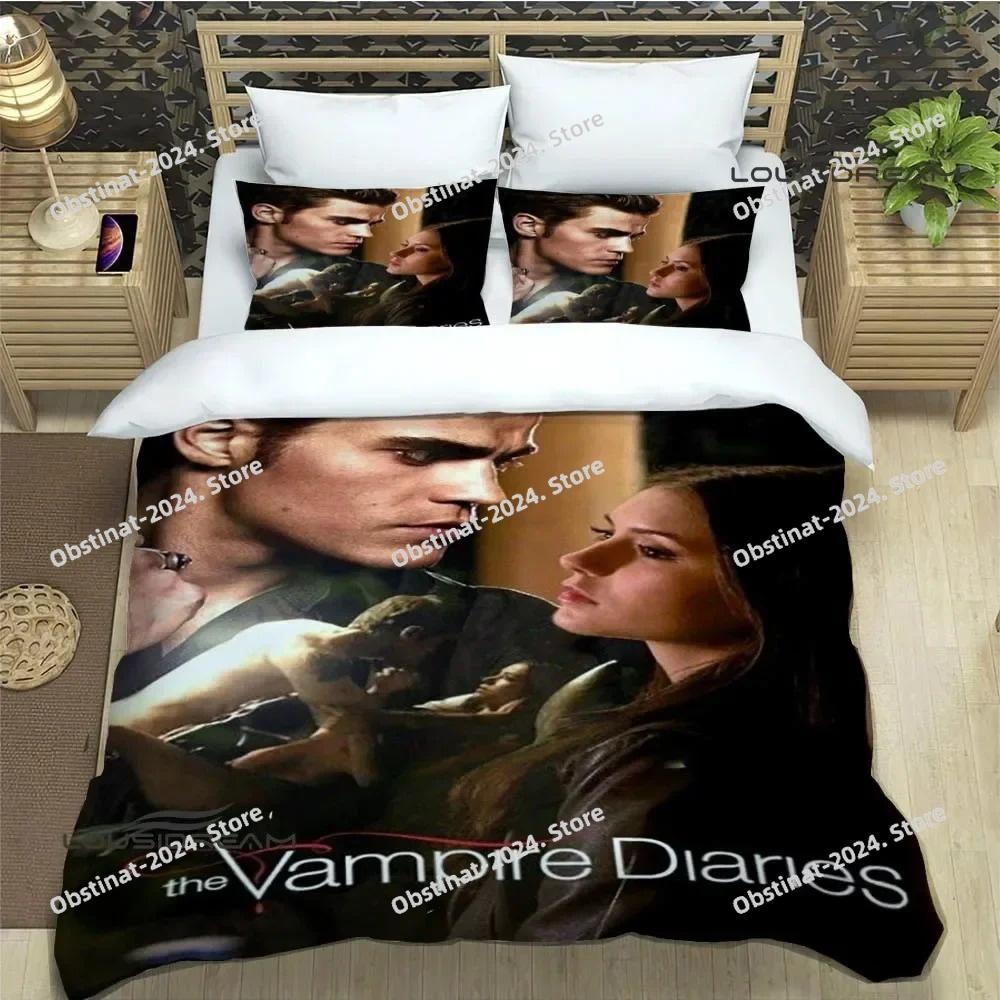 The Vampire Diaries Damon Salvatore Bettwäsche-Sets exquisites Bettwaren-Set Bettbezug Bettdecke-Set Bettwäsche Zimmerdekoration