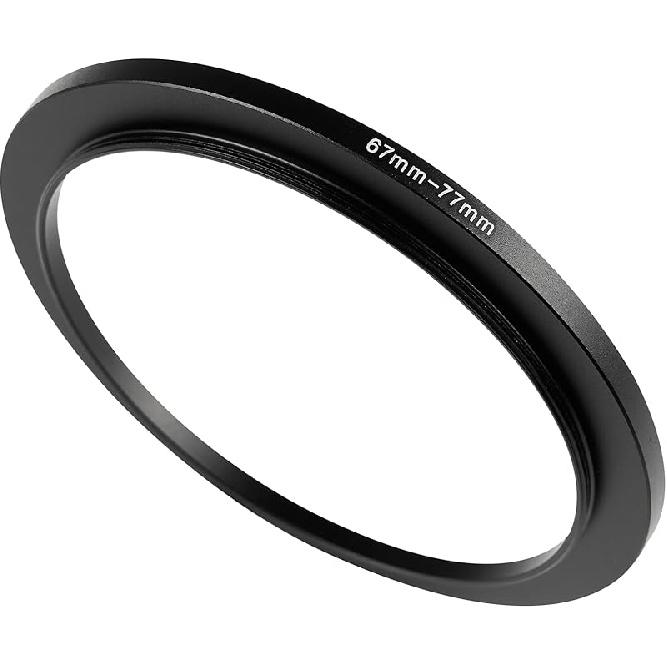 72-77mm Metal Step-Up/Down Ring Adapter Compatible with Mirrorless Cameras DSLR Lens, UV CPL ND Filter Thread Converter, Black