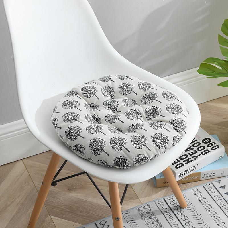 Thickened Cotton Linen Square Cushion for Office, Dining, or Student Chairs