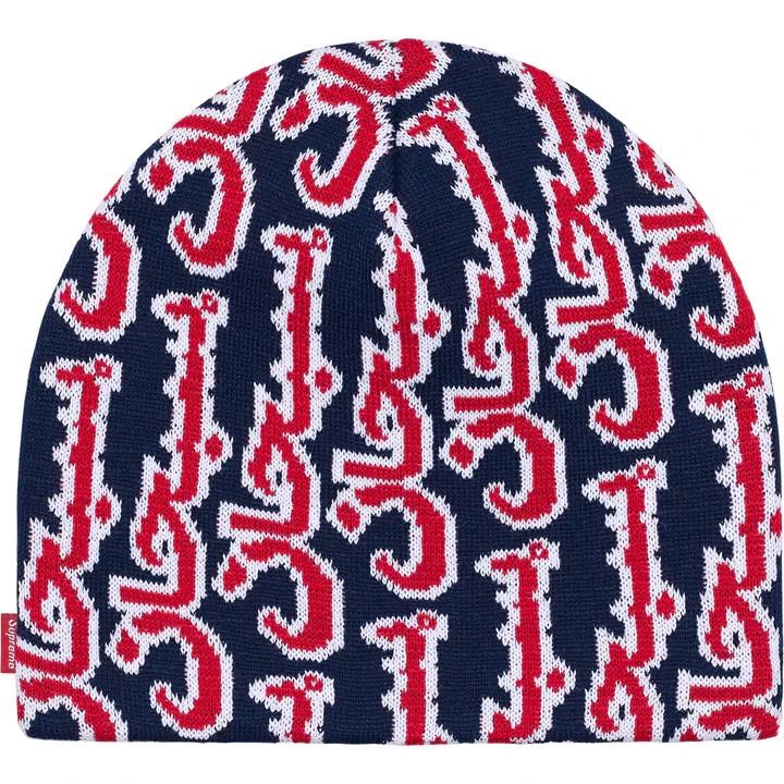 Supreme Arabic Jacquard Beanie Navy One-Size