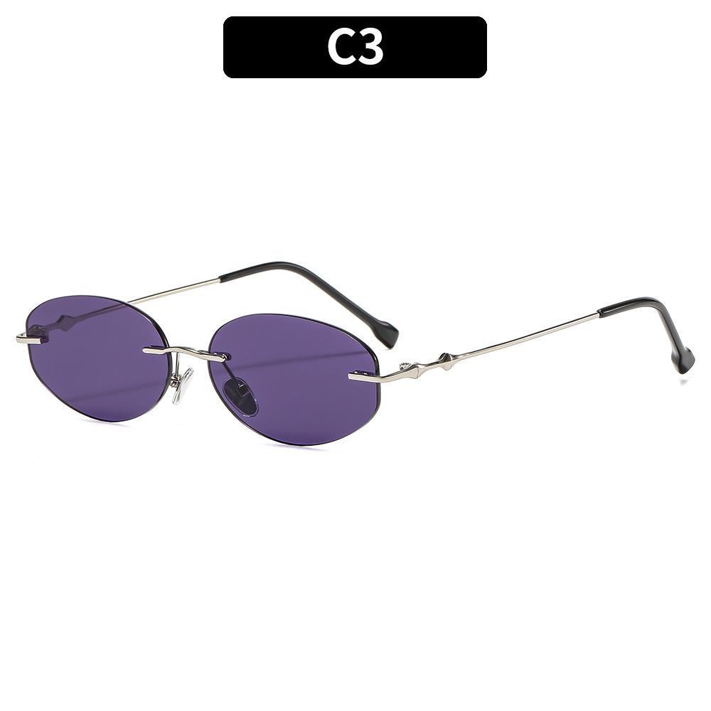 Ladies sunglasses, rimless oval sunglasses, personalized sunglasses