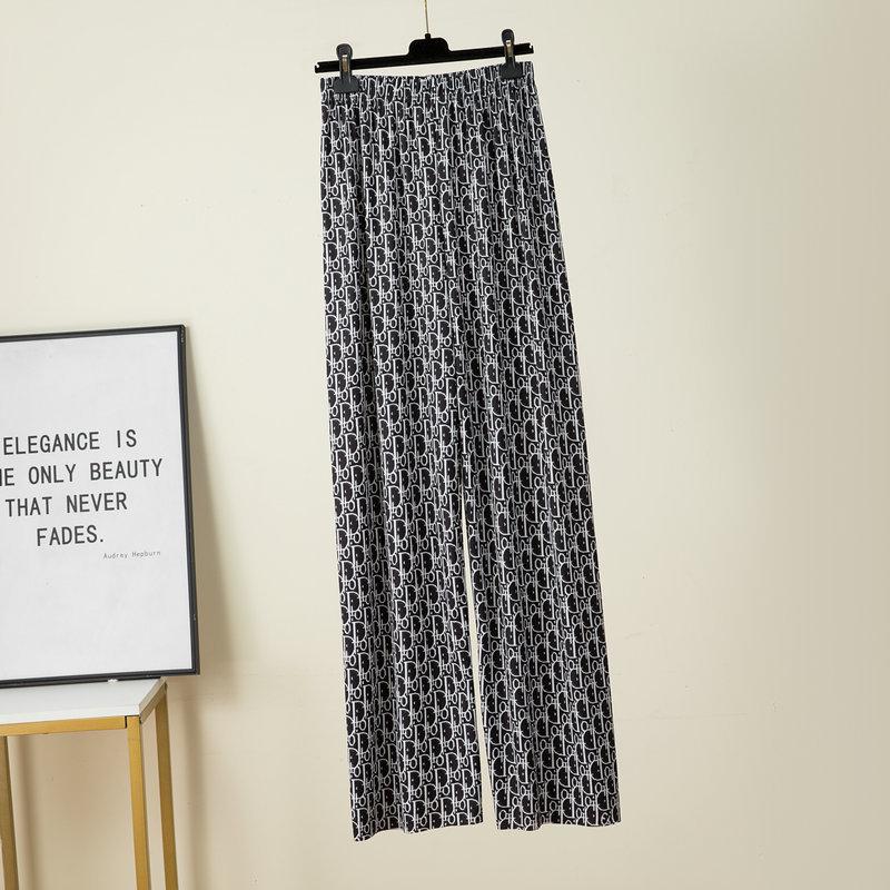 2023 Women's Plus Size Summer Rayon Nine-Point Casual Wide-Leg Pants