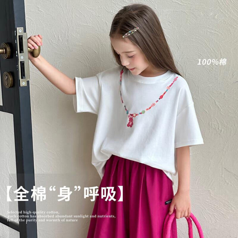 Tutu Xiaoxiang Girls  Pure Cotton Short Sleeve T-Shirt 120