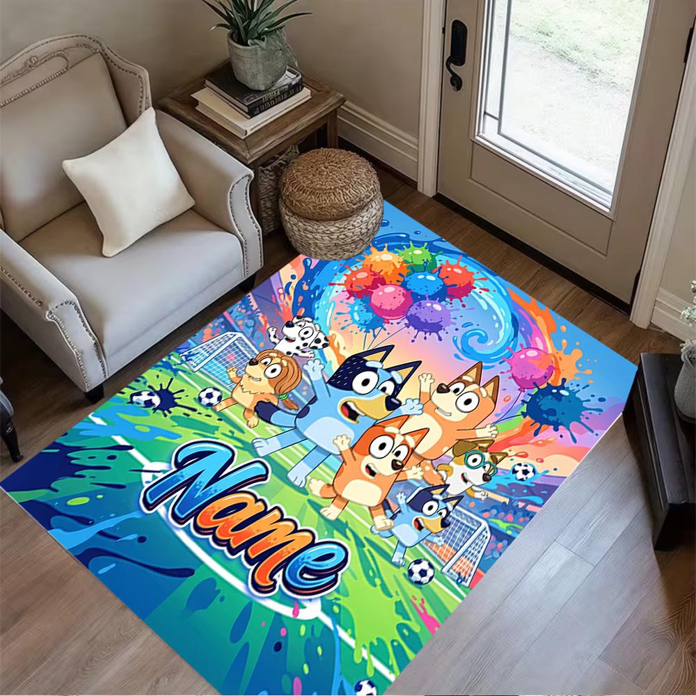 Winter Sports Celebration Customize Your Name Floor Rug Office Rug Design for Decorate room Living Rooms Balcony Game Room Anti-slip Rug