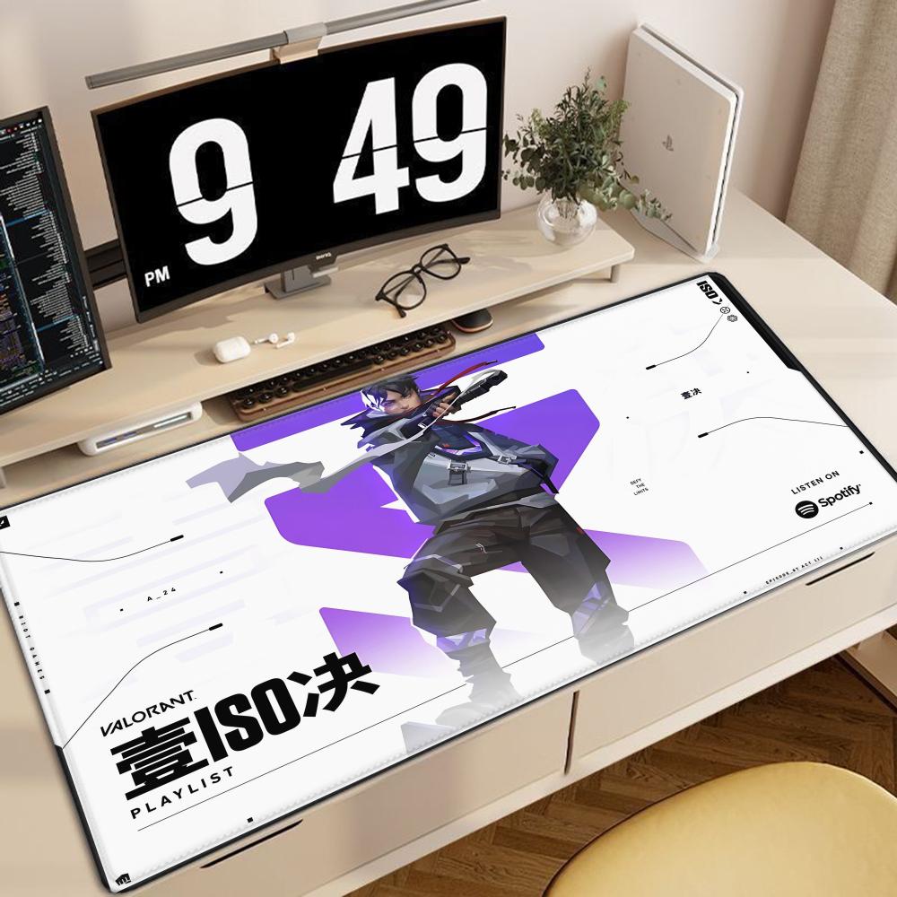 Grote Gaming Muismat Valorant ISO XXL Nieuwe Toetsenbordmat Gamer Muismat op De Tafel Snelheid Bureau Mat Anime x Muismatten