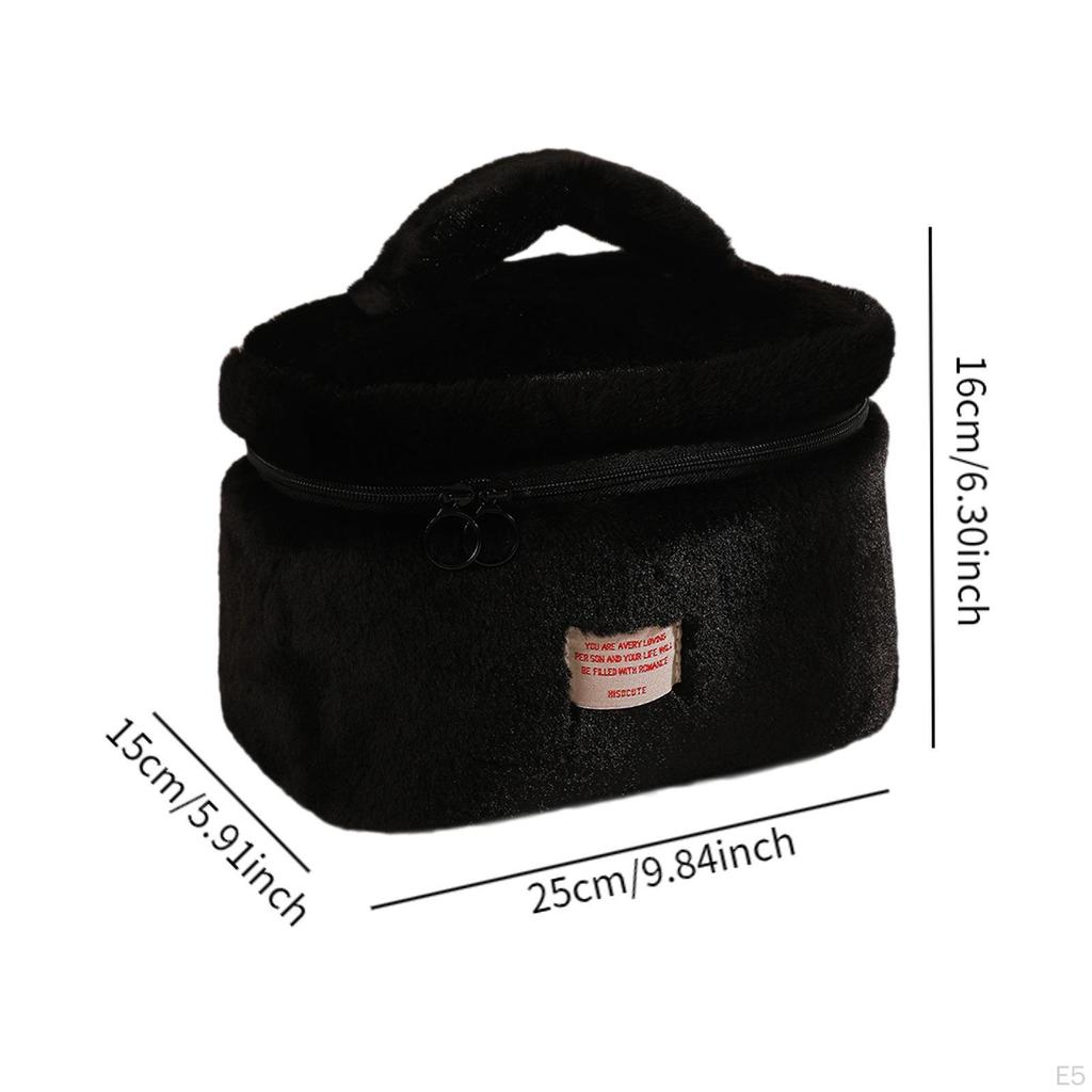 Kosmetisk väska för resor och affärer med plyschdesign