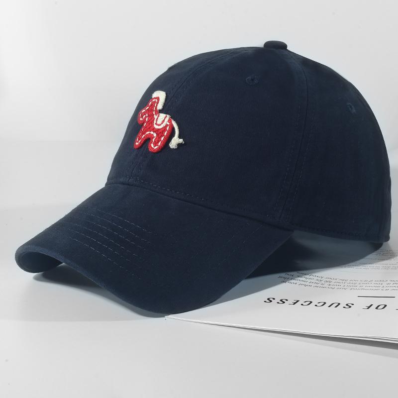 Fashion Hat Women's Year of the Horse New Soft Top Baseball Cap Korean Version Trendy Casual Fashion Versatile Sunscreen Cap