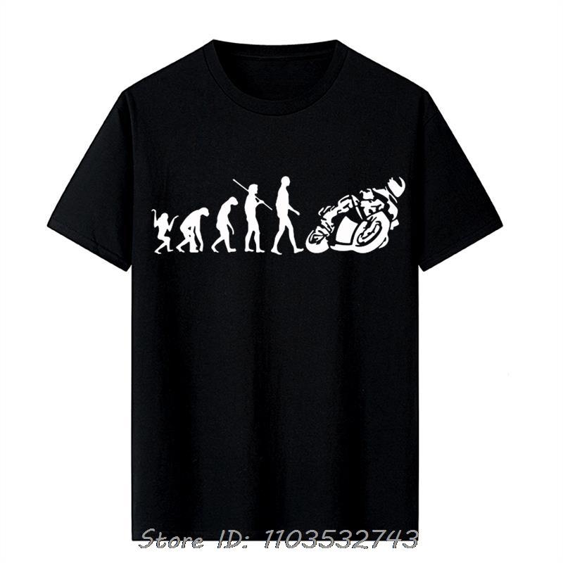 Summer Fashion Oversized T-shirt Cool Men's Clothing Cotton Tshirt Evolution Motorbiker Motorcycles Casual Fitness T Shirt