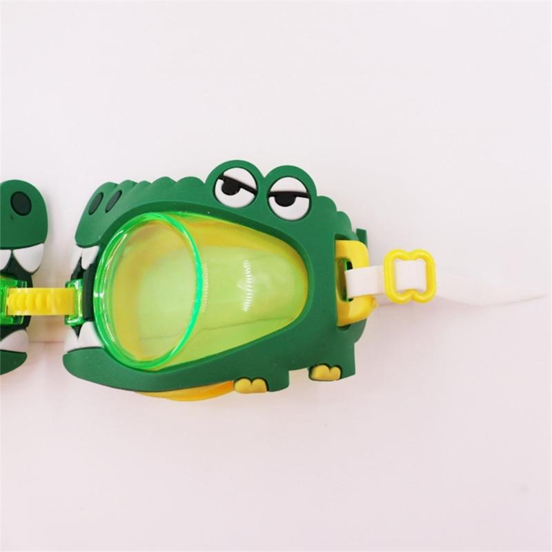 Kids AntiUV Swim Goggles Cartoon AntiFogs Toddlers Swim Glasses Adjustable Waterproofs Swimming Glasses for Boy Girls