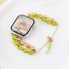 38/40/41/42/44/45mm Beads Metal Link Strap Crystal Adjustable Watch Band for Apple Wristband Universal Beads Bracelet Loop Strap