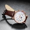 CHENXI 976 Men Quartz Watch luxury Brand Moon Phase Date Multifunctional Chronograph Leather Strap Wristwatch Business Gift