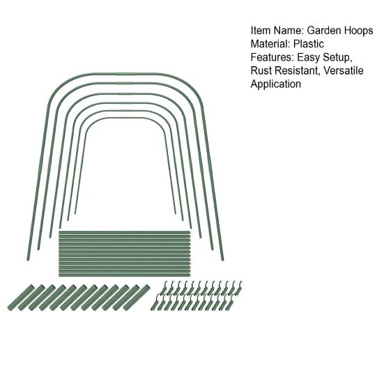Yousheng 1 Set Gartenbögen Kunststoffbeschichtete Gewächshausbögen Rostbeständiger Pflanzenabdeckungshalter Anzuchttunnel für Hochbeete Gartenreihe