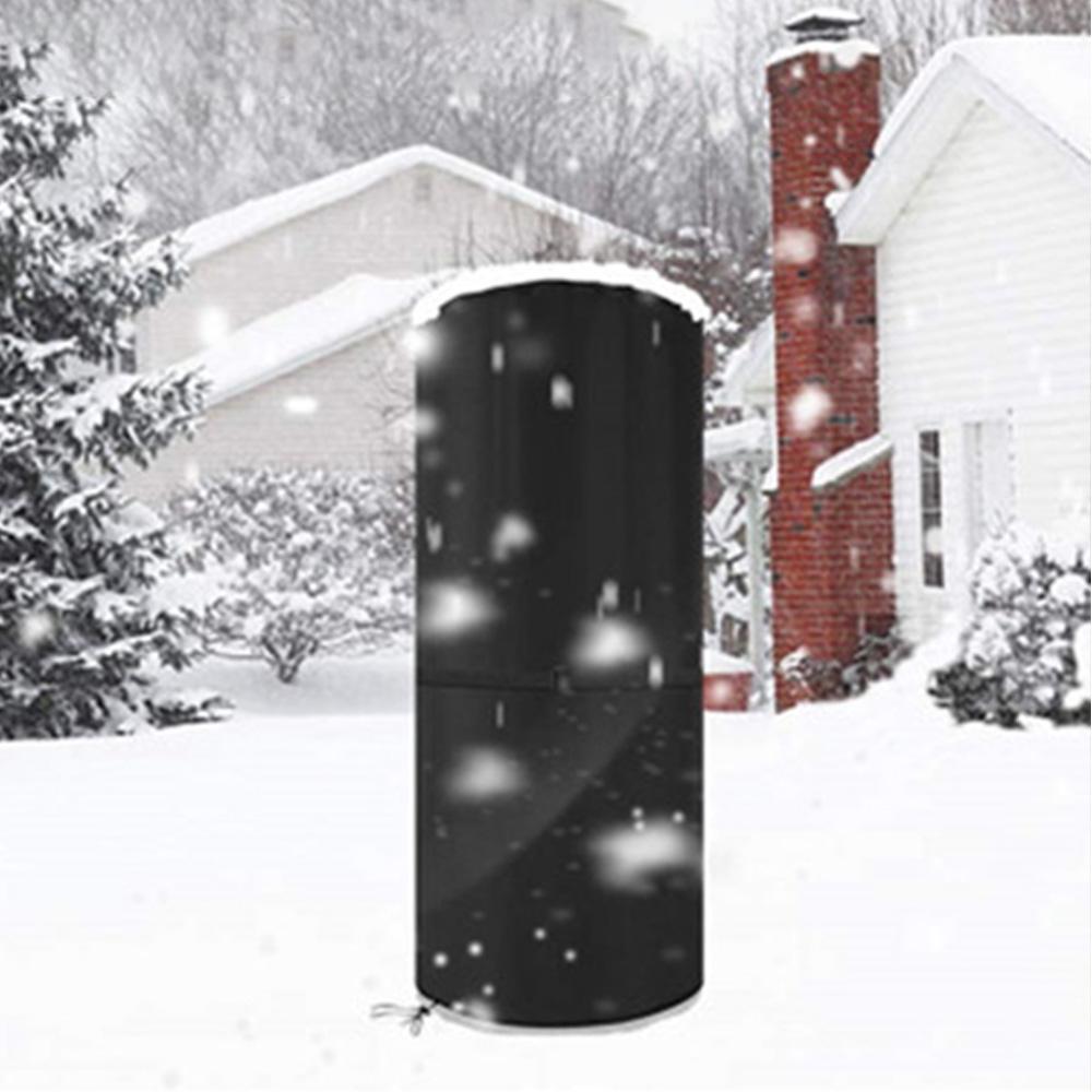 Outdoor Patio Heater Covers Anti-Snow Waterproof Dustproof Wind-Resistant for Bad Weather Black Color