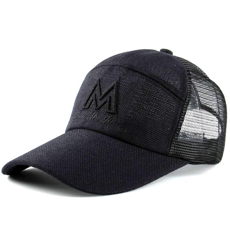 Extended brim cap Men's summer sun protection visor Fashion casual sun mesh hat Breathable cool hat Baseball cap