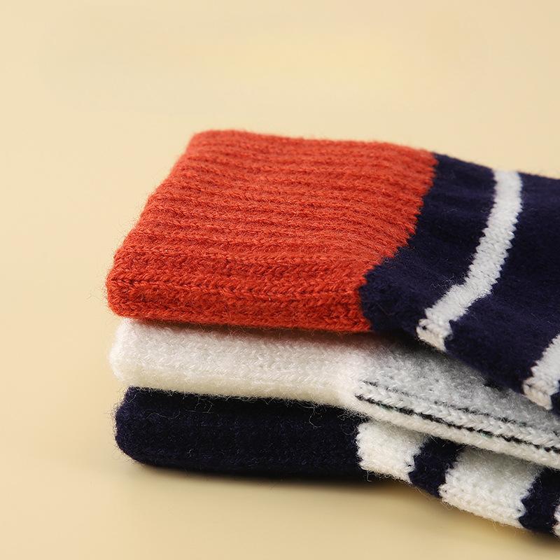 Autumn and Winter Women's Cycling Touch Screen Cold-proof Gloves Five Pointer Knitted Yarn Warmth Thickened Gloves Windproof Cute Gloves