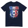 France Football Soccer Player Flag Graffiti Fathers Day Tshirt