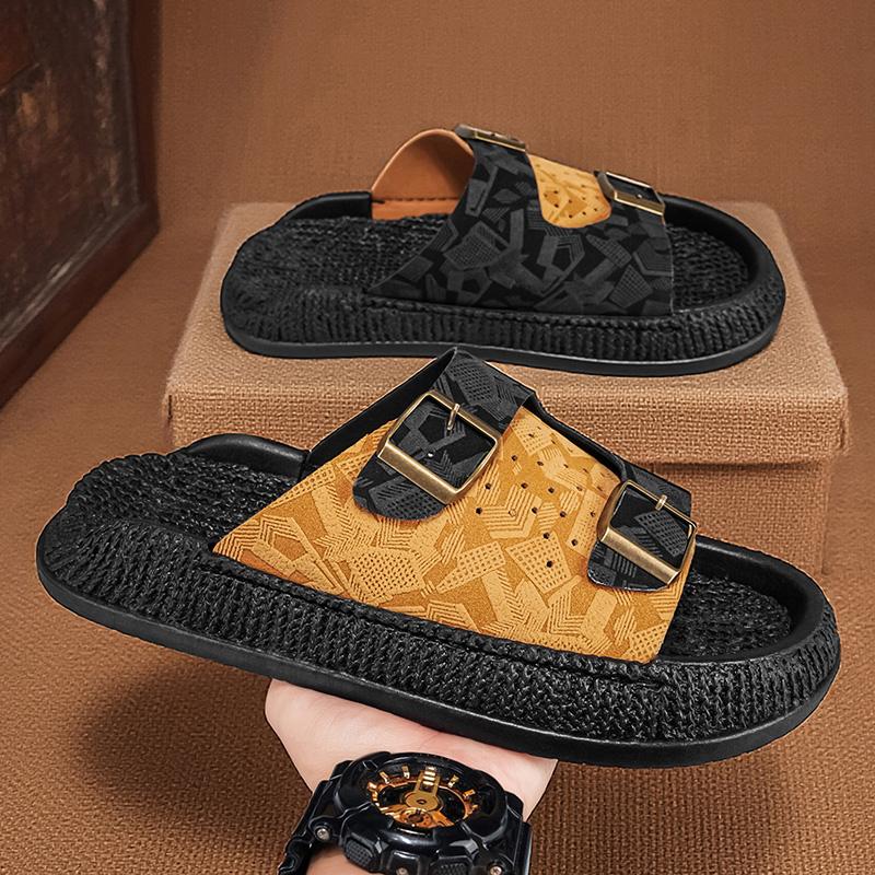 

TUINANLE Mens Summer Sandals Comfortable Beach Slippers Lightweight Shoes for Men 39 чёрный
