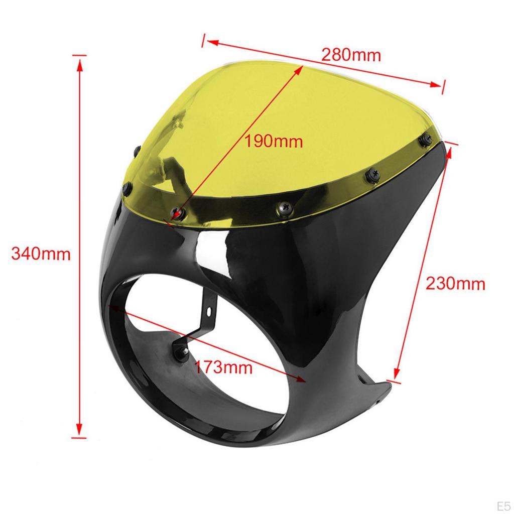 Headlight Fairing Screen ,Fairing Cover Lamp Direct Replaces Easy to Install Frame Protect Supplies