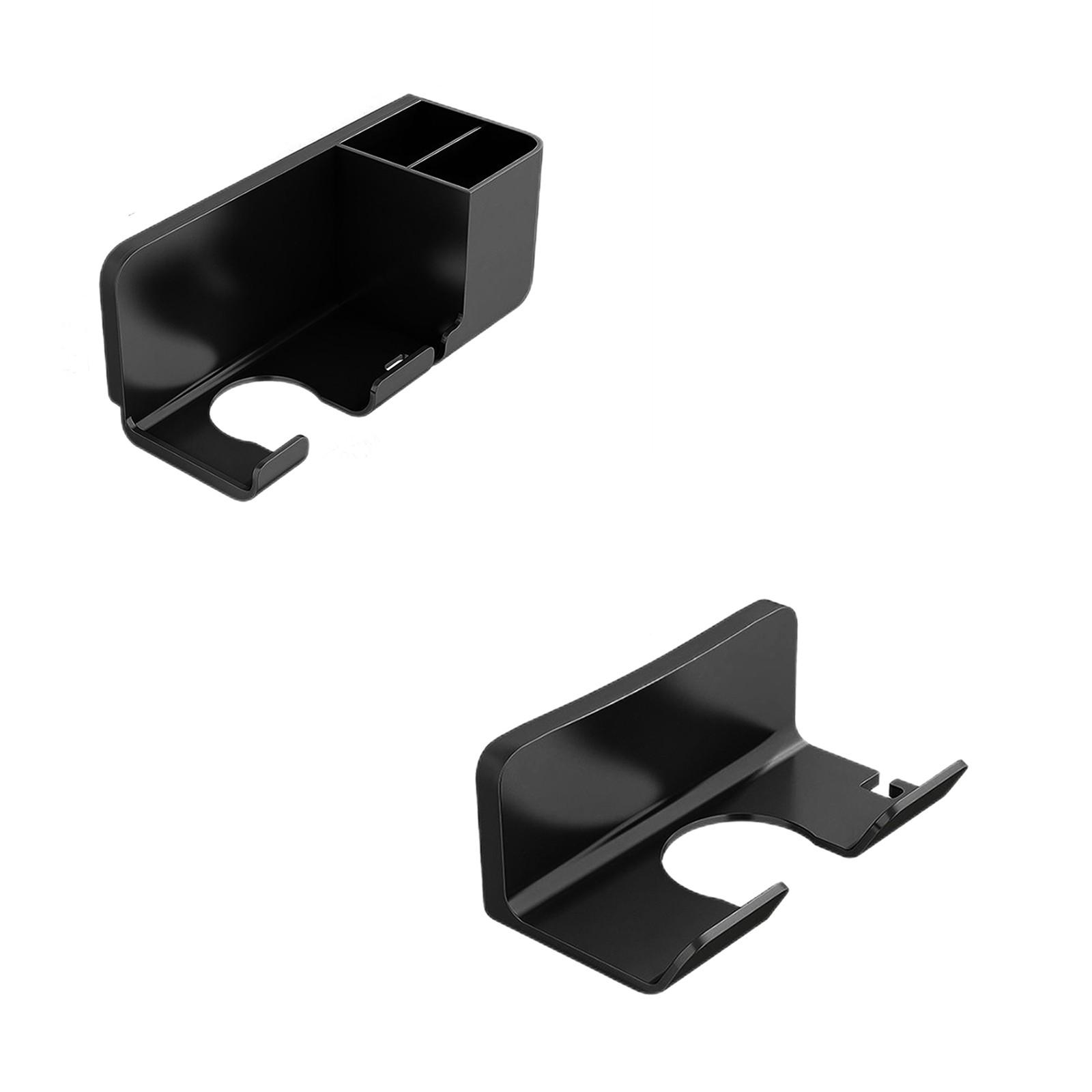 

1 шт. Стойка для хранения фена для ванной комнаты, не пробивная, настенная X чёрный