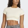 Adidas Ribbed Short Sleeve Top Crop Slim Fit Jd0040