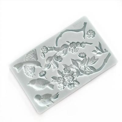 Bird Chocolate Silicone Molds Rose Fondant Sparrow Candy for Wedding Anniversary Cake Decoration Home Decoration Biscuits Mousse Flower Paste