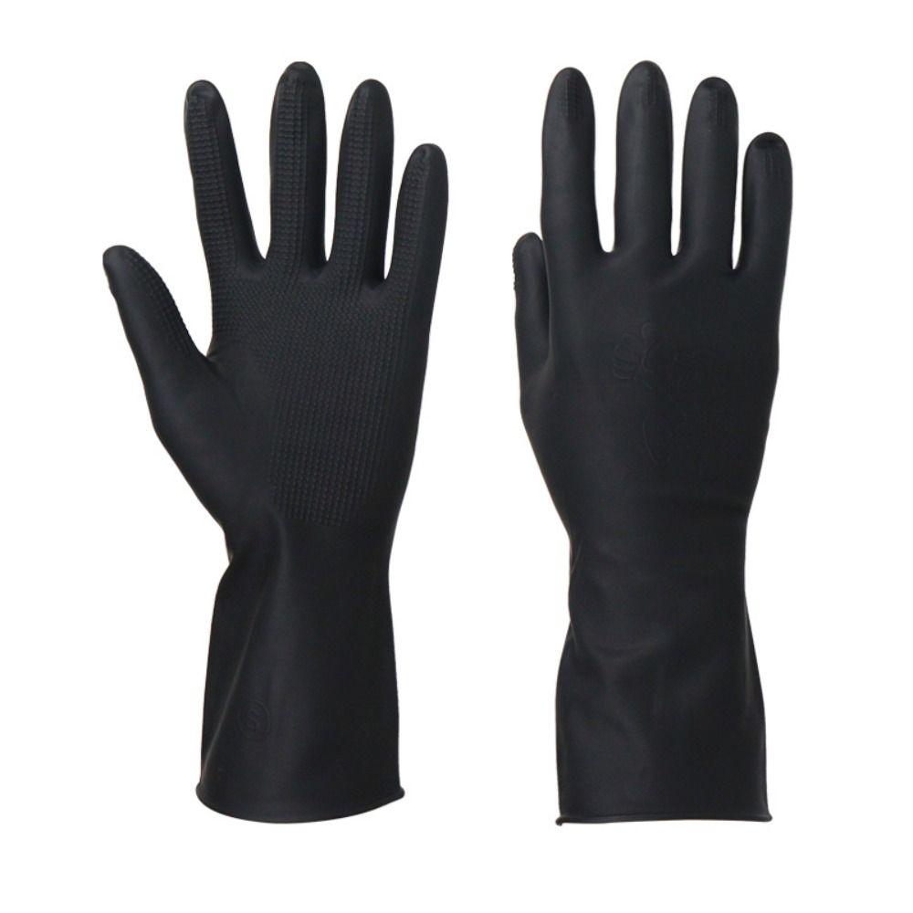 1Pair Anti-slip Hairdressing Coloring Gloves S/M/L Thicker Rubber Gloves Hair Dyeing Gloves