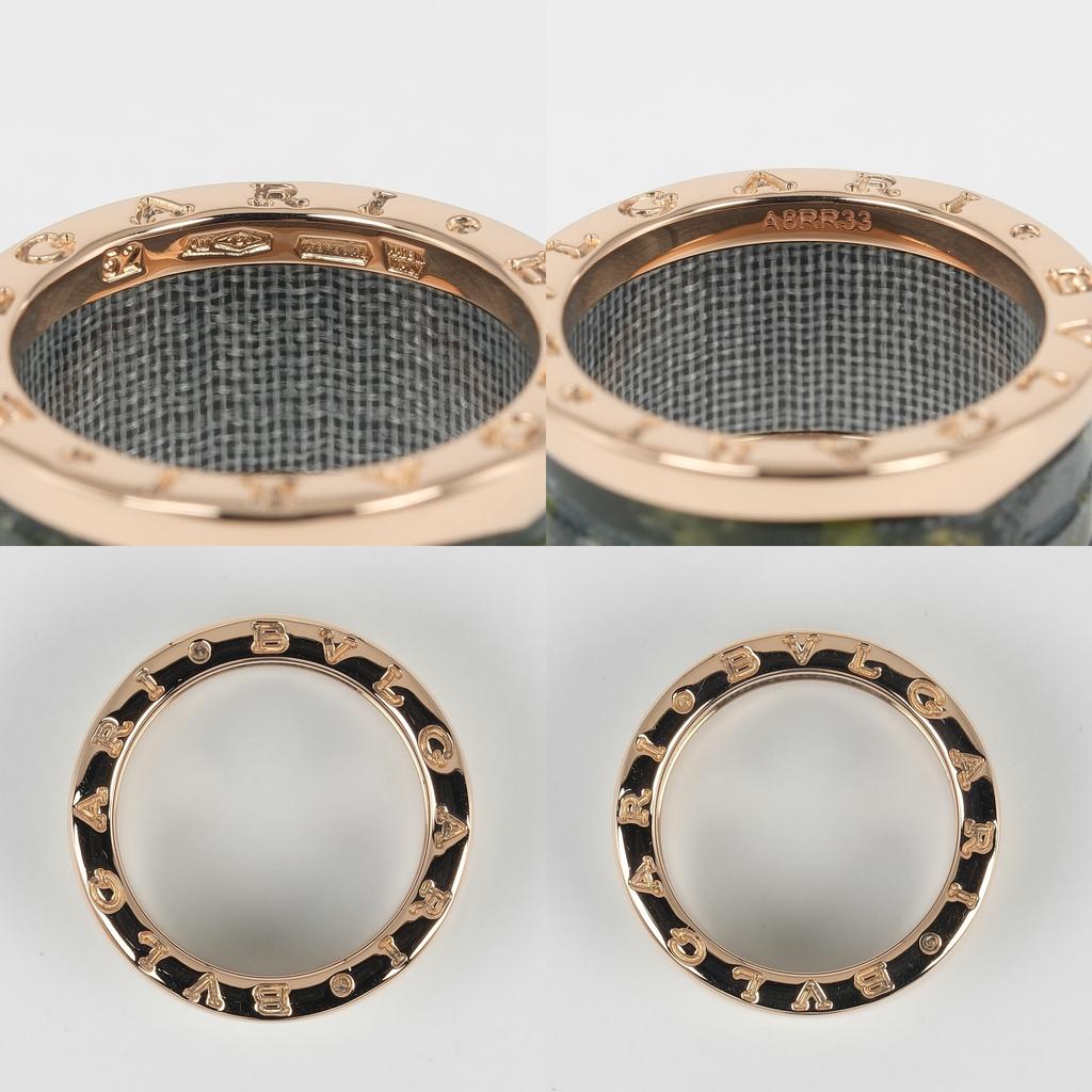 BVLGARI B-zero1 4-band Bowenite Ring Be zero one K18 Pink Gold #6.0(US Size) 6.5g Women Used