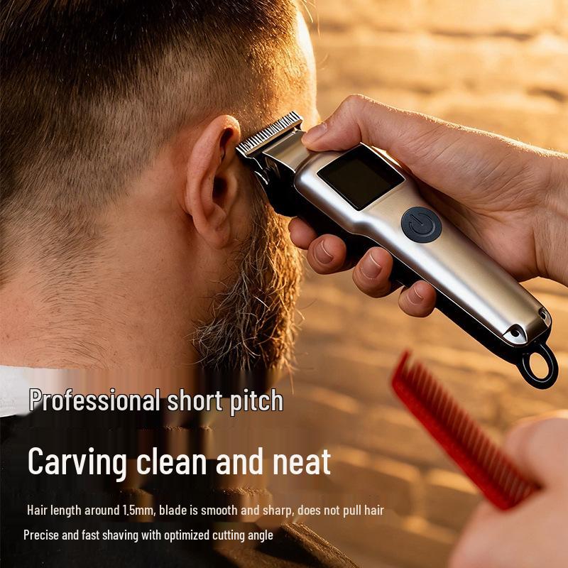 New Dual-Speed Electric Hair Clipper & Trimmer with Safe Round Arc & Smart Digital Display