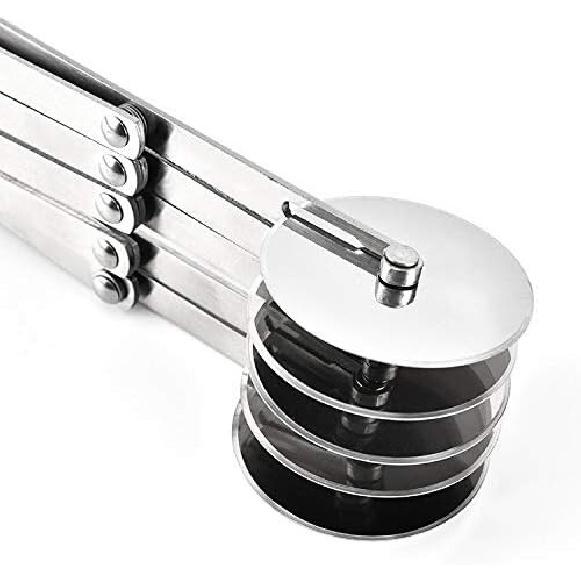 5 Wheels Stainless Steel Dough Cutter Expandable Pastry Cutter