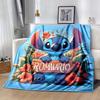 1 Stück Stitch-Druckdecke - Weiche Ganzjahresdecke für Wohnzimmer, Schlafzimmer, Personalisierbares Geschenk mit entzückendem Cartoon-Design