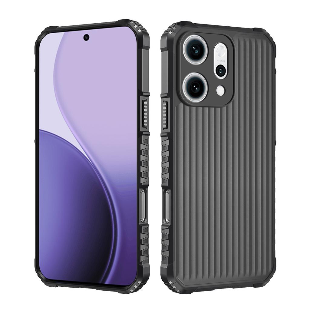 Applicable to OPPO Reno15Pro to defeat vertical pattern mobile phone case matte Reno14 anti-drop Reno13 protective case