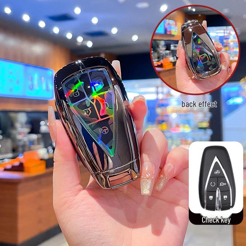High-End Metal Key Cover for Changan Qiyuan A07 2025, A06 New Energy, and A05/A07 with Buckle