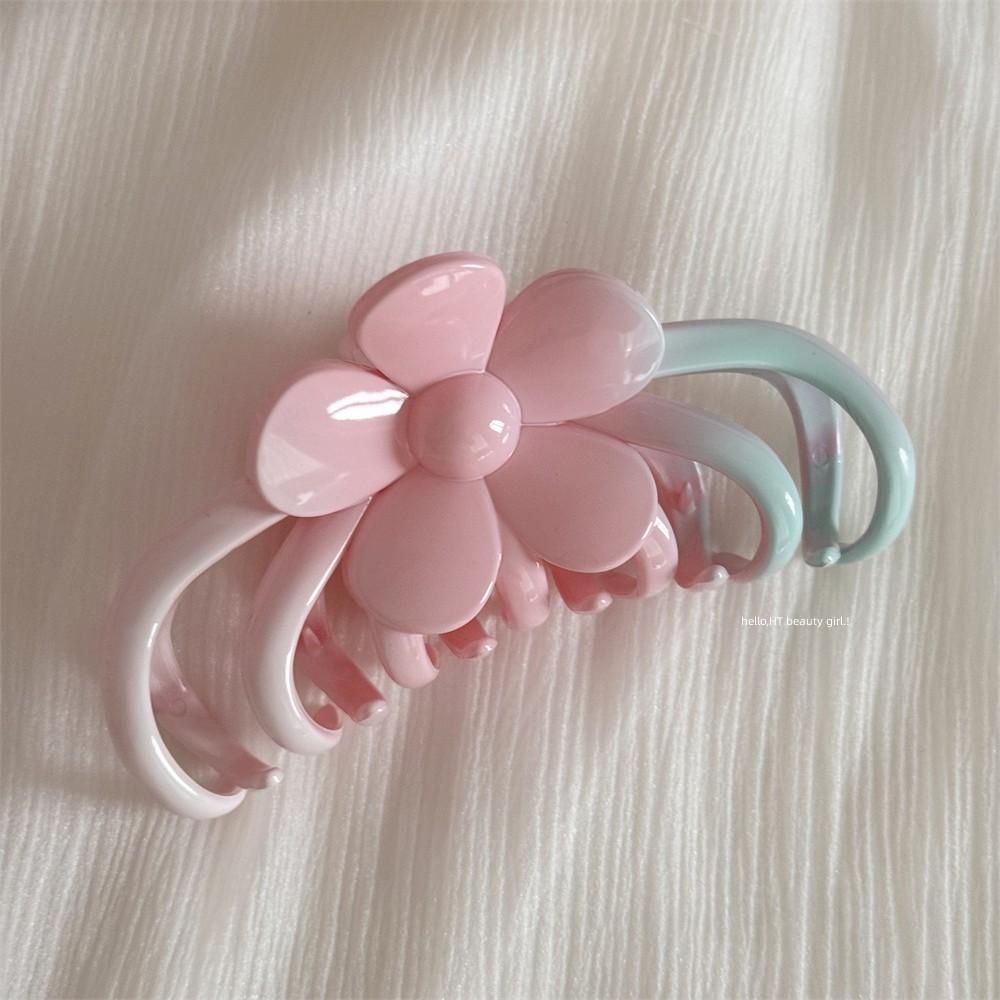 Large Gradient Hair Claws 10-13cm Maillard Colorful Shark Hair Clip For Women Girls Daily Dopamine Sweety Hair Accessories