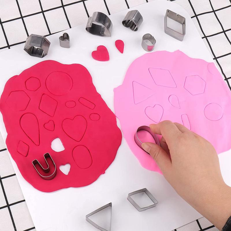 138pcs Diy Clay Earing Cutters Set Stainless Steel Earrings Accessories For Polymer Clay Jewelry
