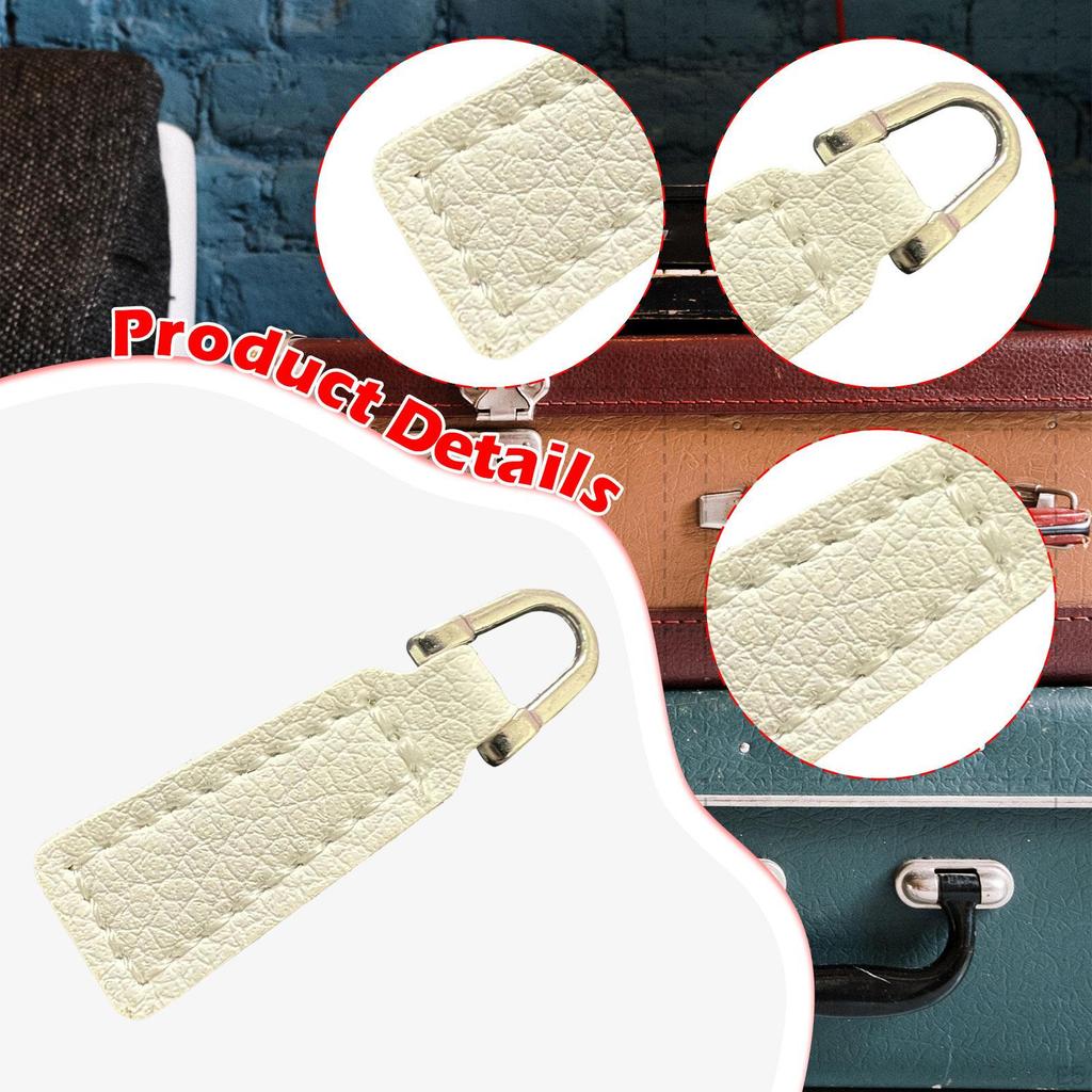 2Pcs Zipper Pulls Artificial Leather Repair Pull Strap Pullers Zip Puller Tag for Jacket Boot