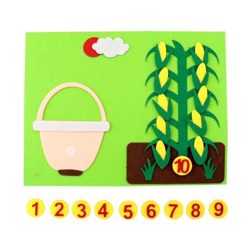 Kids Montessori Math Playthings Picking Vegetables DO-IT-YOURSELF 3D Puzzles Digital Education Kindergarten Early Learning Toys Presents