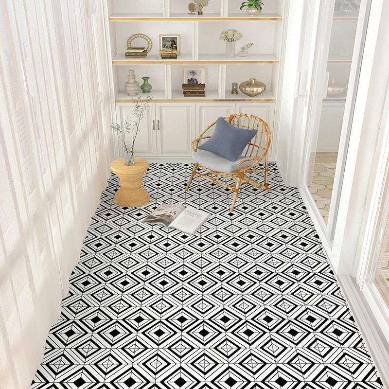 Household Waterproof Balcony Leather Carpet Kitchen PVC Oil-proof Carpets Can Be Cut Living Room Large Area Rug Non-slip Doormat