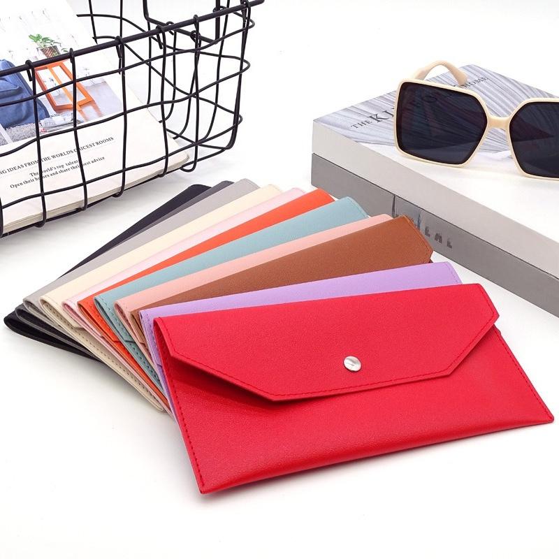 1PC Women Wallet Reusable Money Clip Wallet Cash Bank Card Storage Bag Long Style Ultra-thin Portable Leather