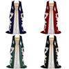Charming 18th Century Floor Length Medieval Dress In Rich Colors For Renaissance Festivals
