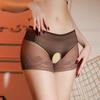 Sexy Crotchless Lace Women'S Panties Sheer Transparent Traceless Ultrathin Boxer Underwear Allure Nightwear Open Crotch Panties