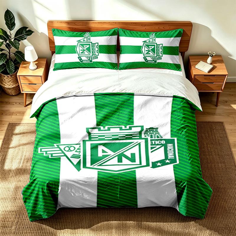 Atletico Nacional (14) 3pc set suitable for master bedrooms soft and comfortable an ideal gift for family and friends Includes one duvet cover and two