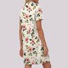 Women Summer T Shirt Dress Casual Short Sleeve V Neck Loose With Pockets