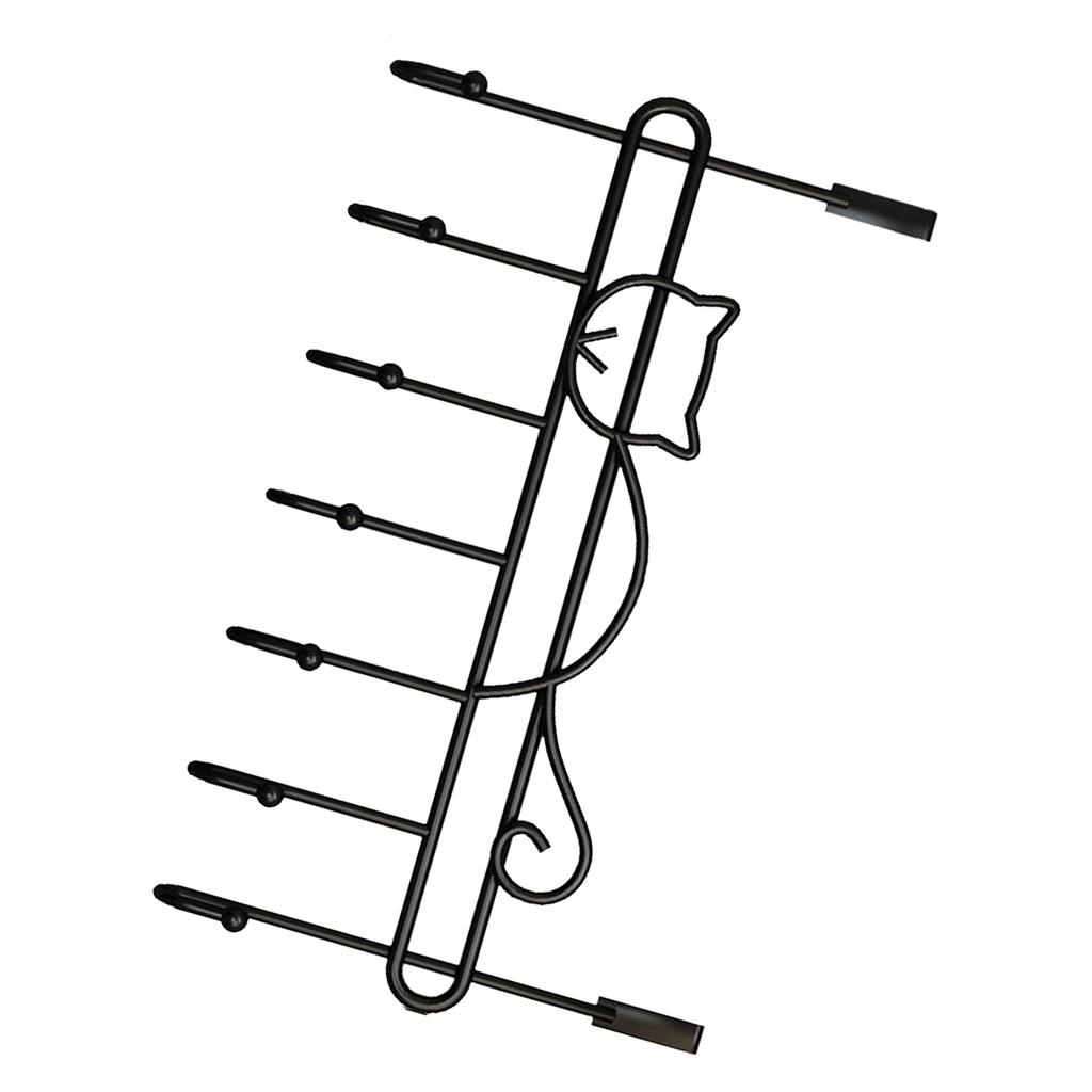 Over The Door Hook Metal Door Hanger Towel Coat Hat Rack for Bedroom Bathroom Entryway Matte Black