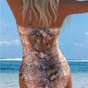 1011 nuevo traje de baño de una pieza estampado europeo y americano para mujer, playa, aguas termales, traje de baño sexy