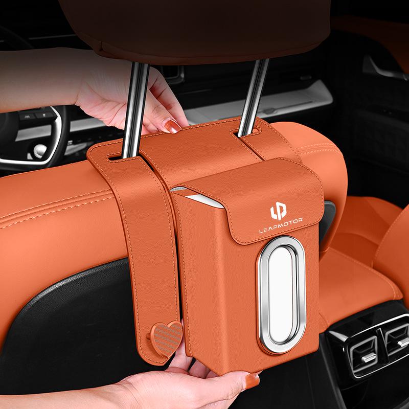 Versatile Car Tissue Box: Hang on Armrest, Seat Back, or Dashboard.