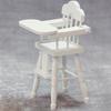 Simulation Stool Convenient to Store Simulated Wood Dollhouse High Chair Model for 1/12 Doll House