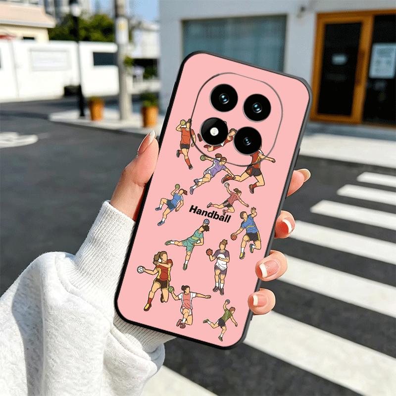 Handball Sport Soft Phone Case for Xiaomi Redmi Note 12 13 14 15 Pro Plus 11 12S 11S 11T 10 4G Black Cover Back Shell