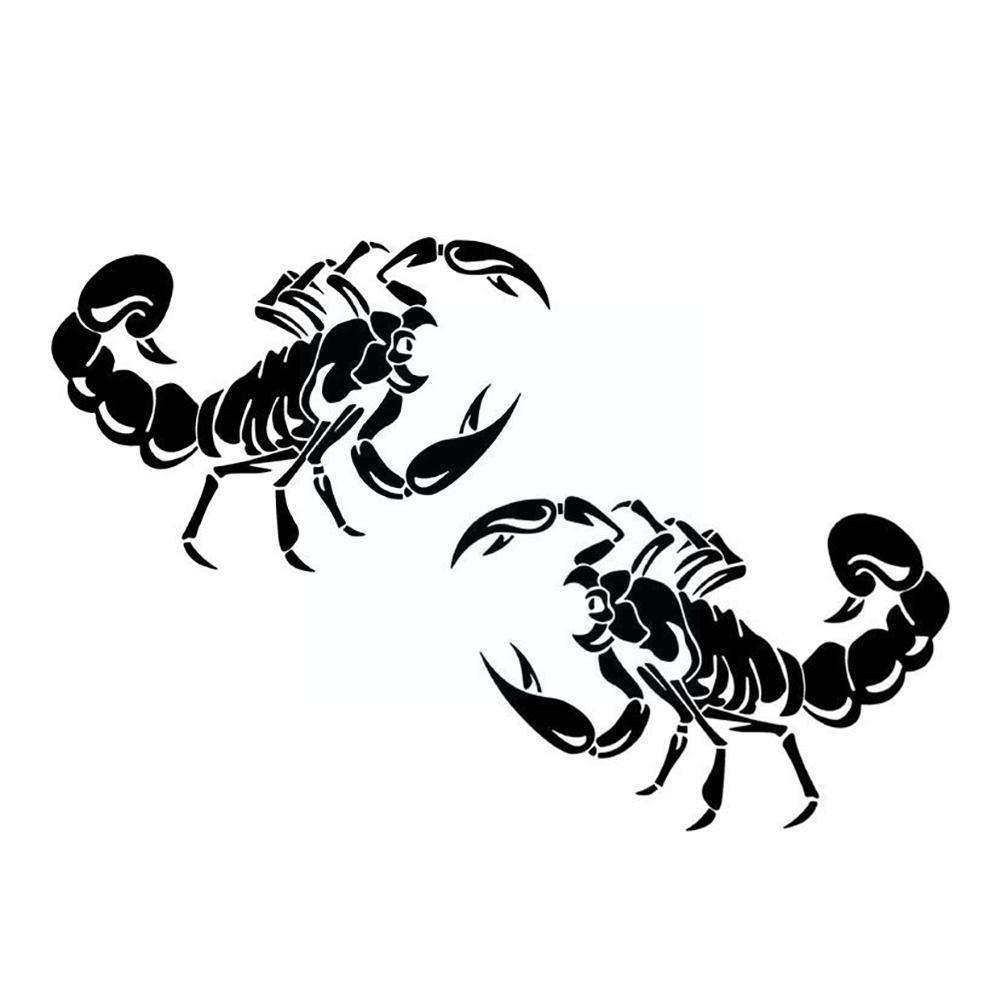 Personalized Car Styling Bumper Stickers 3D Big Scorpion Drawing Cover Decal Car Vinyl Body Scratch Sticker Reflective L8F5